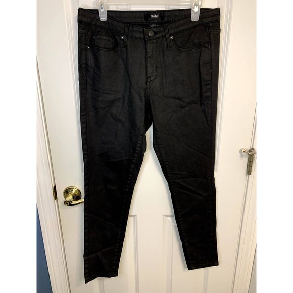 Mossimo Denim - Mossimo Black Coated Skinny Jeans Size 8R - NWOT